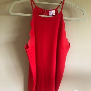 Francesca’s Red Scallop Dress